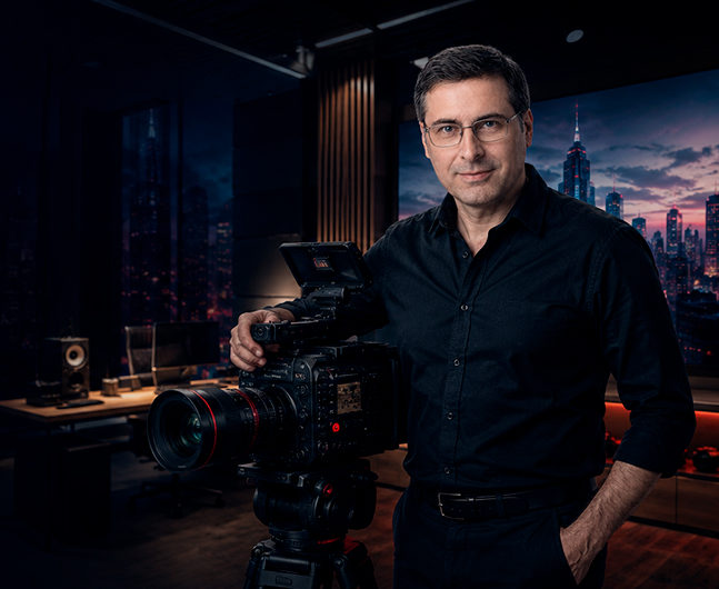 Nei Capellari dirigindo uma produção audiovisual